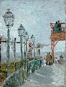 Vincent Van Gogh Terrace and Observation Deck at the Moulin de Blute-Fin, Montmartre oil painting reproduction
